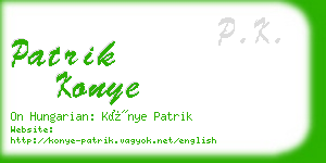 patrik konye business card